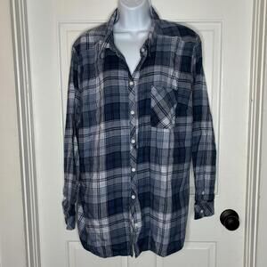 Croft & Barrow Women's Blue Plaid Flannel - 2X NWOT